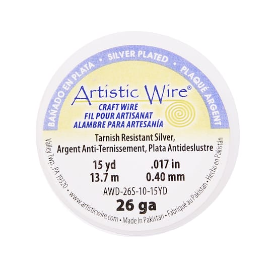 8 Pack: Artistic Wire® Silver Plated 26 Gauge